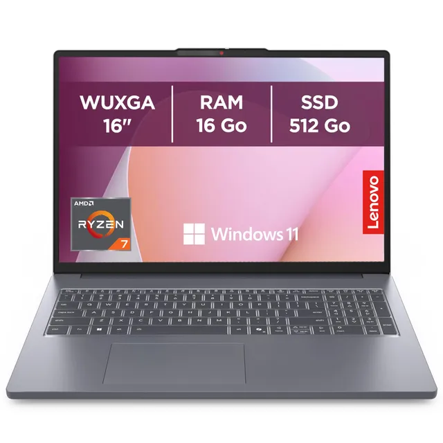lenovo-ideapad-slim-3-16arp10-ordinateur-portable-16-wuxga-amd-ryzen-7-7735hs-16 image 1