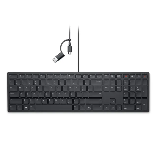 dell-pro-clavier-filaire-1727-azerty-clavier-usb-c-silencieux-avec-touches-de-co image 1