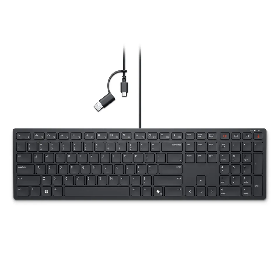 dell-pro-clavier-filaire-1727-azerty-clavier-usb-c-silencieux-avec-touches-de-co image 1