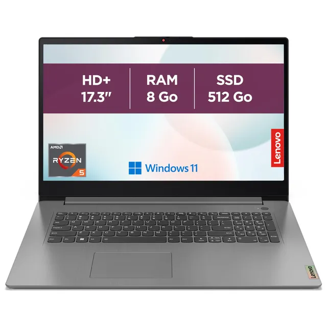 lenovo-ideapad-3-17aba7-ordinateur-portable-17-3-hd-amd-ryzen-5-5625u-8-go-ram-s image 1