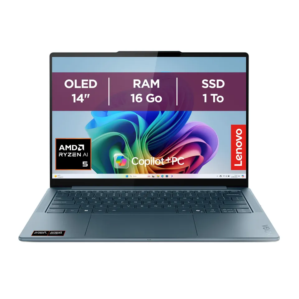 lenovo-yoga-slim-7-14akp10-ordinateur-portable-copilot-14-oled-wuxga-amd-ryzen-a image 1