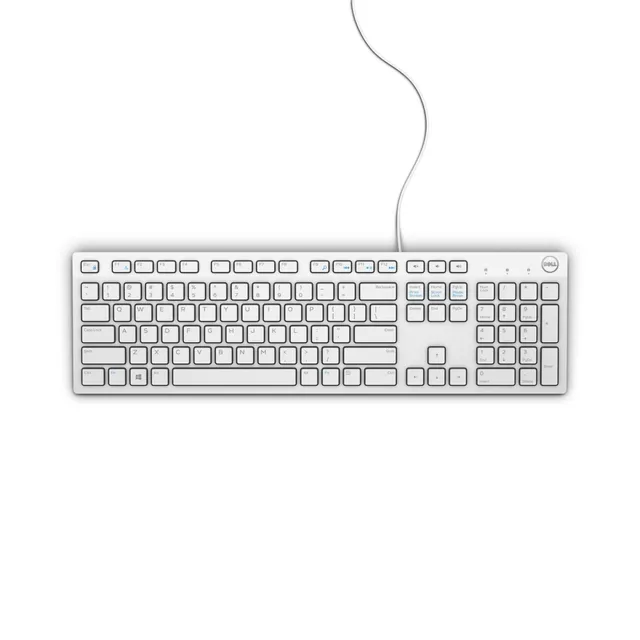 dell-kb216-clavier-multim-dia-filaire-azerty-blanc-touches-multim-dias-et-pav-nu image 1