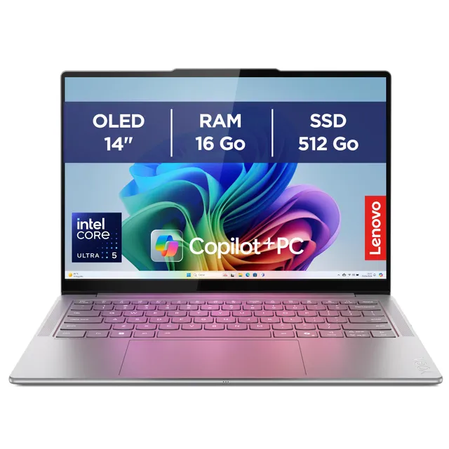 lenovo-yoga-slim-7-14ill10-ordinateur-portable-14-oled-wuxga-copilot-intel-ultra image 1