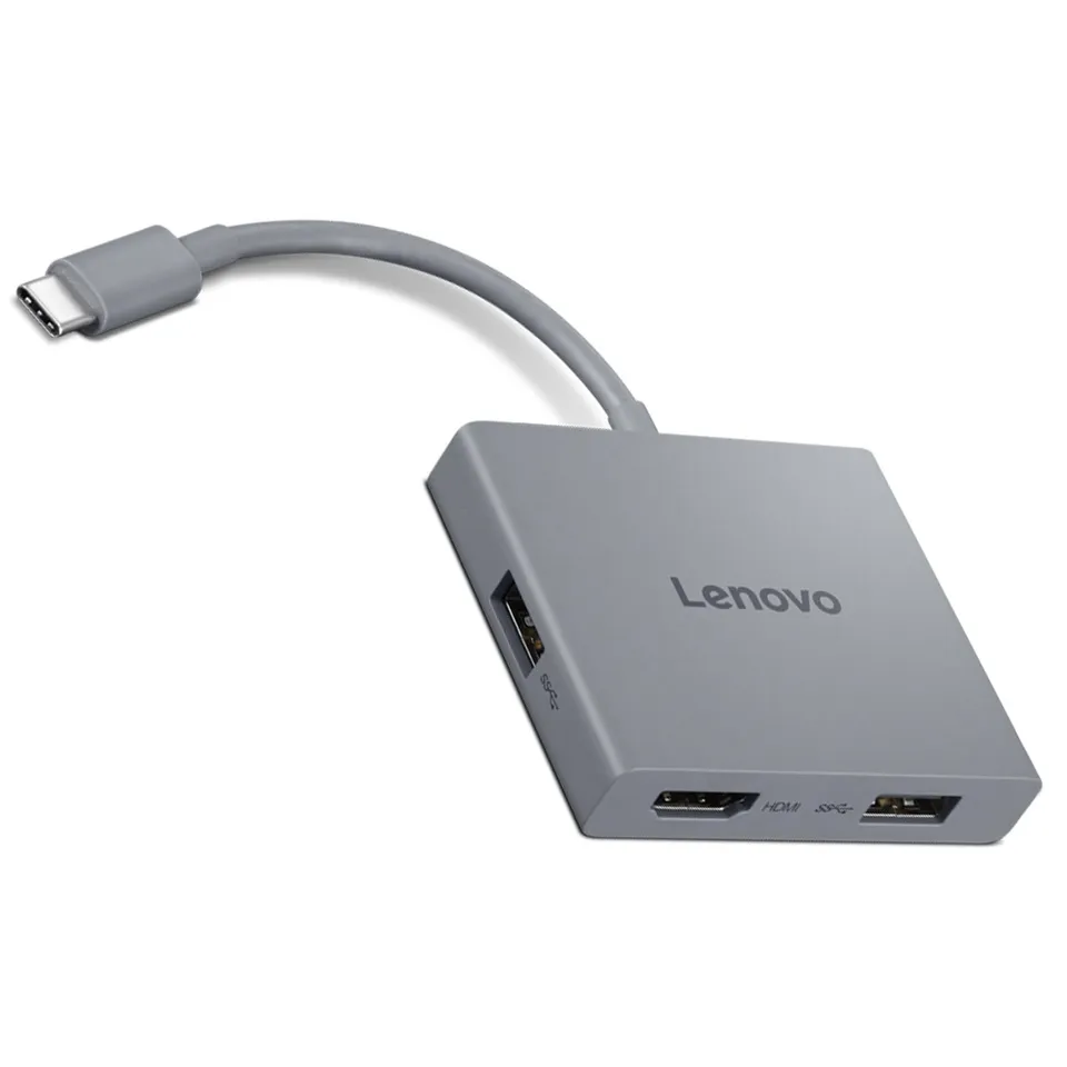 lenovo-hub-de-voyage-usb-c-4-en-1-avec-c-ble-int-gr-hdmi-4k-60hz-2x-usb-a-3-2-ja image 1