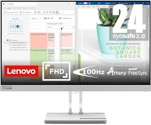 lenovo-l24e-40-cran-23-8-fhd-va-100hz-4-ms-freesync-socle-inclinable-gris-nuage image 8