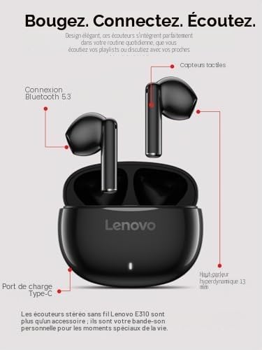 lenovo-e310-couteurs-true-wireless-bluetooth-5-3-enc-haut-parleurs-13-mm-autonom image 3