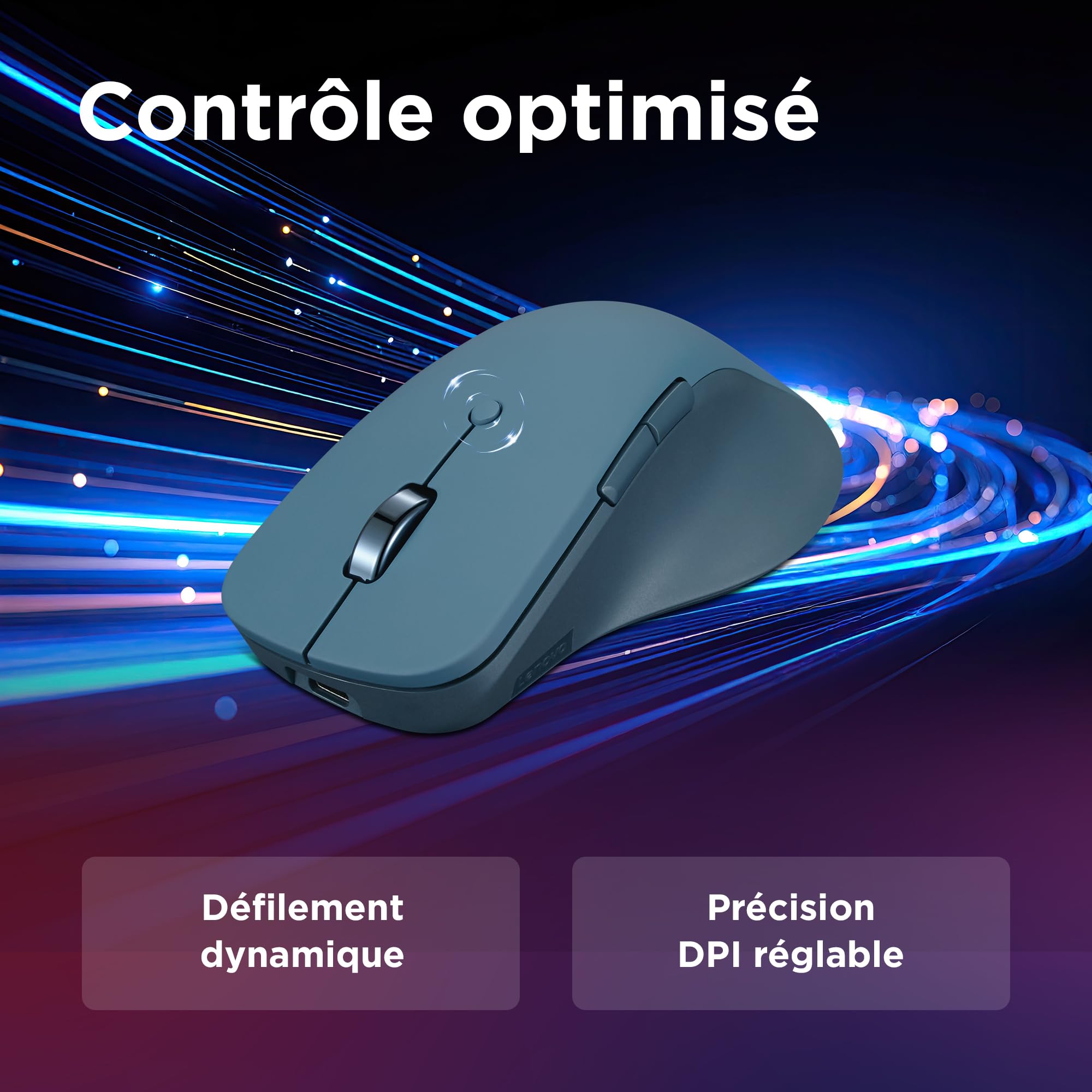 lenovo-yoga-pro-mouse-souris-rechargeable-usb-c-bluetooth-5-1-6-boutons-programm image 5