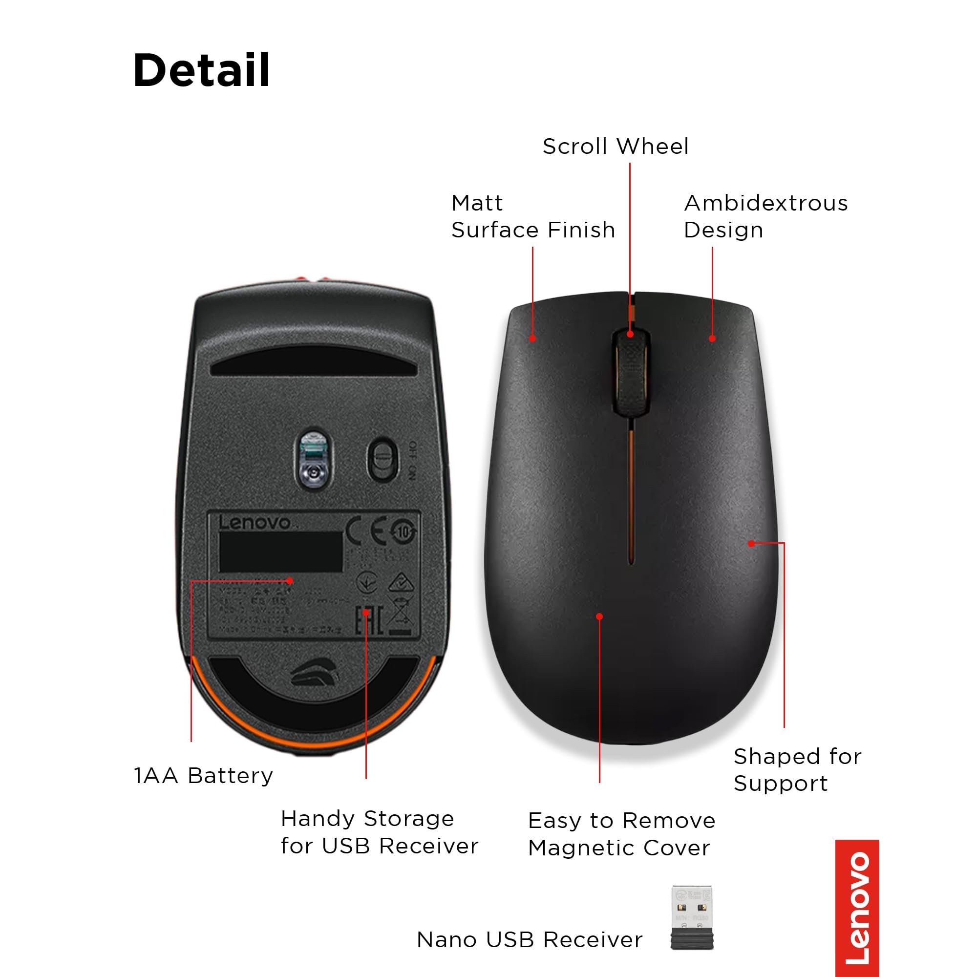 lenovo-300-souris-compacte-sans-fil-2-4-ghz-nano-usb-1-000-dpi-3-boutons-12-mois image 6
