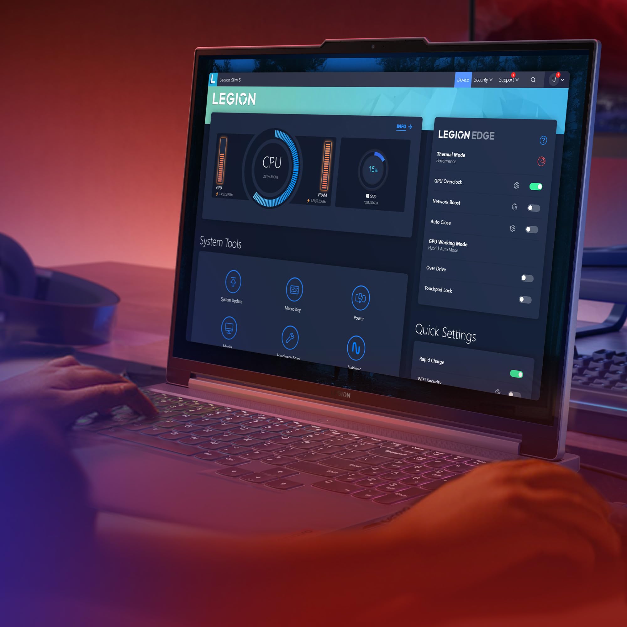 lenovo-legion-slim-5-16arp9-pc-portable-gaming-16-wqxga-165hz-ryzen-7-7435hs-16- image 2