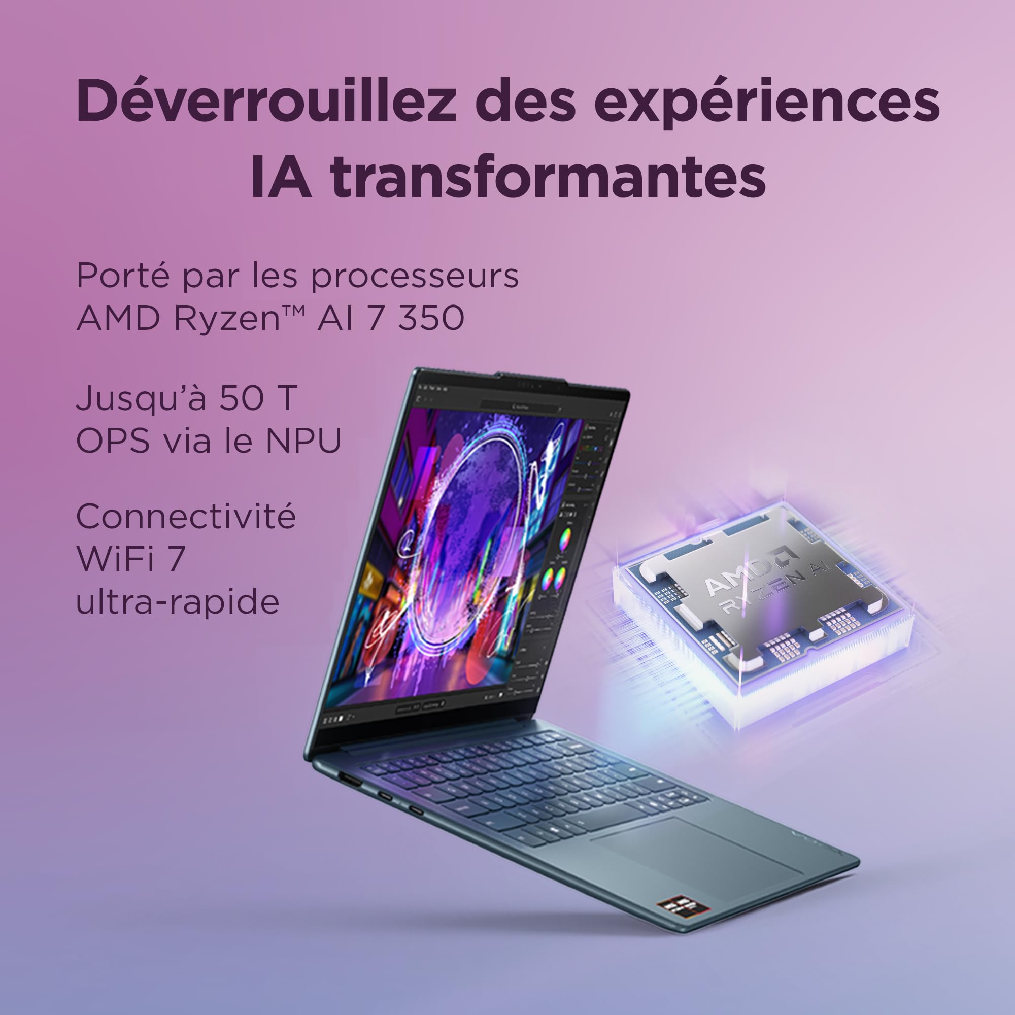 lenovo-yoga-slim-7-14akp10-copilot-ordinateur-portable-14-oled-wuxga-amd-ryzen-a-2 image 2
