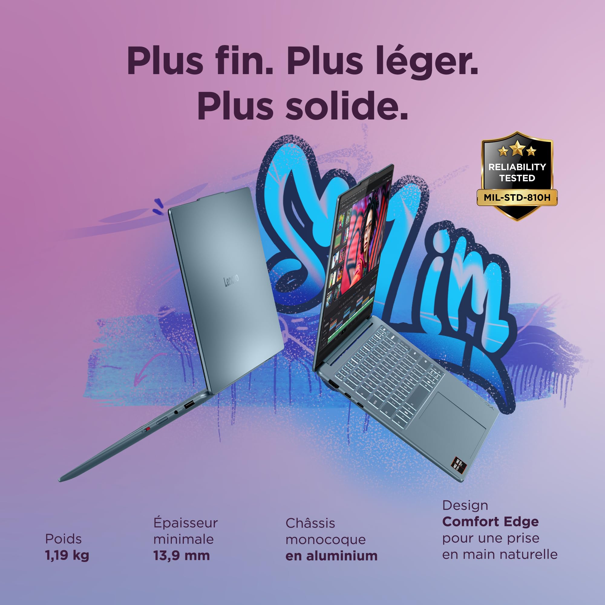 lenovo-yoga-slim-7-14akp10-ordinateur-portable-copilot-14-oled-wuxga-amd-ryzen-a image 6