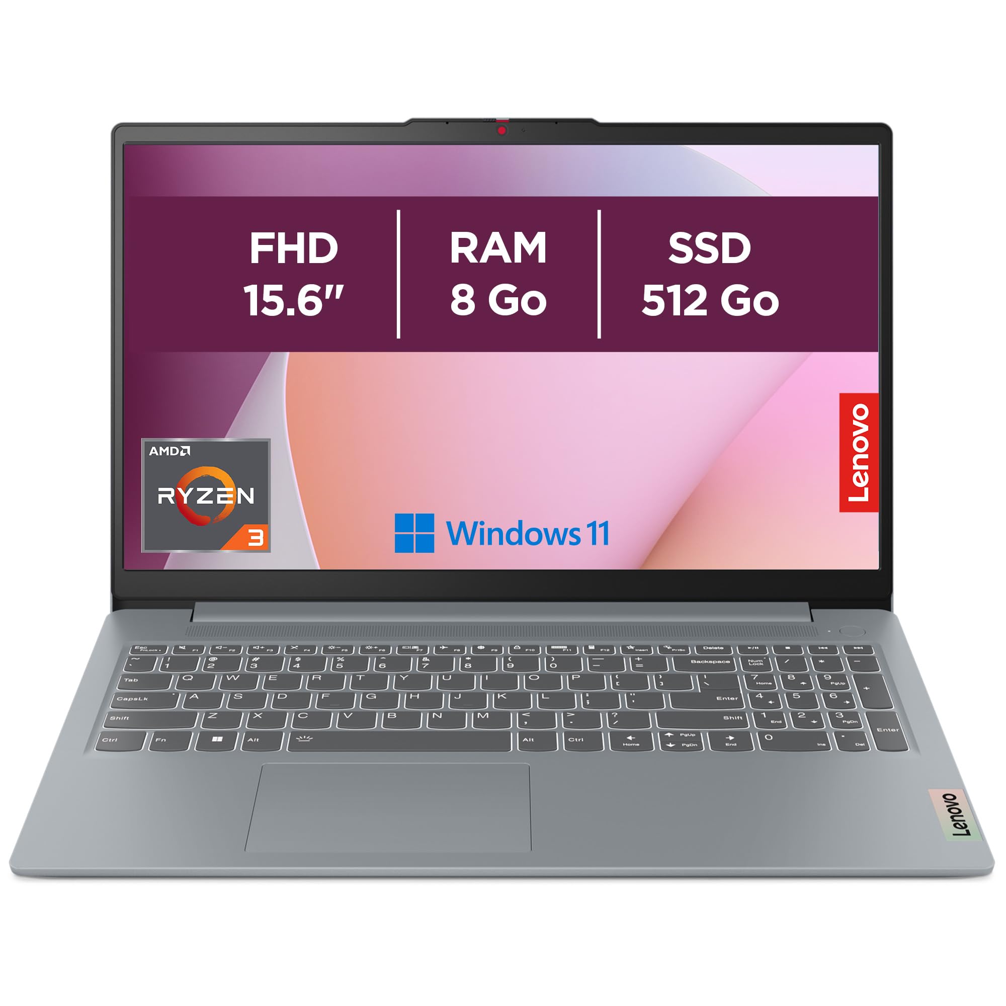 lenovo-ideapad-slim-3-15amn8-pc-portable-15-6-fhd-amd-ryzen-3-7320u-8-go-ram-ssd image 1