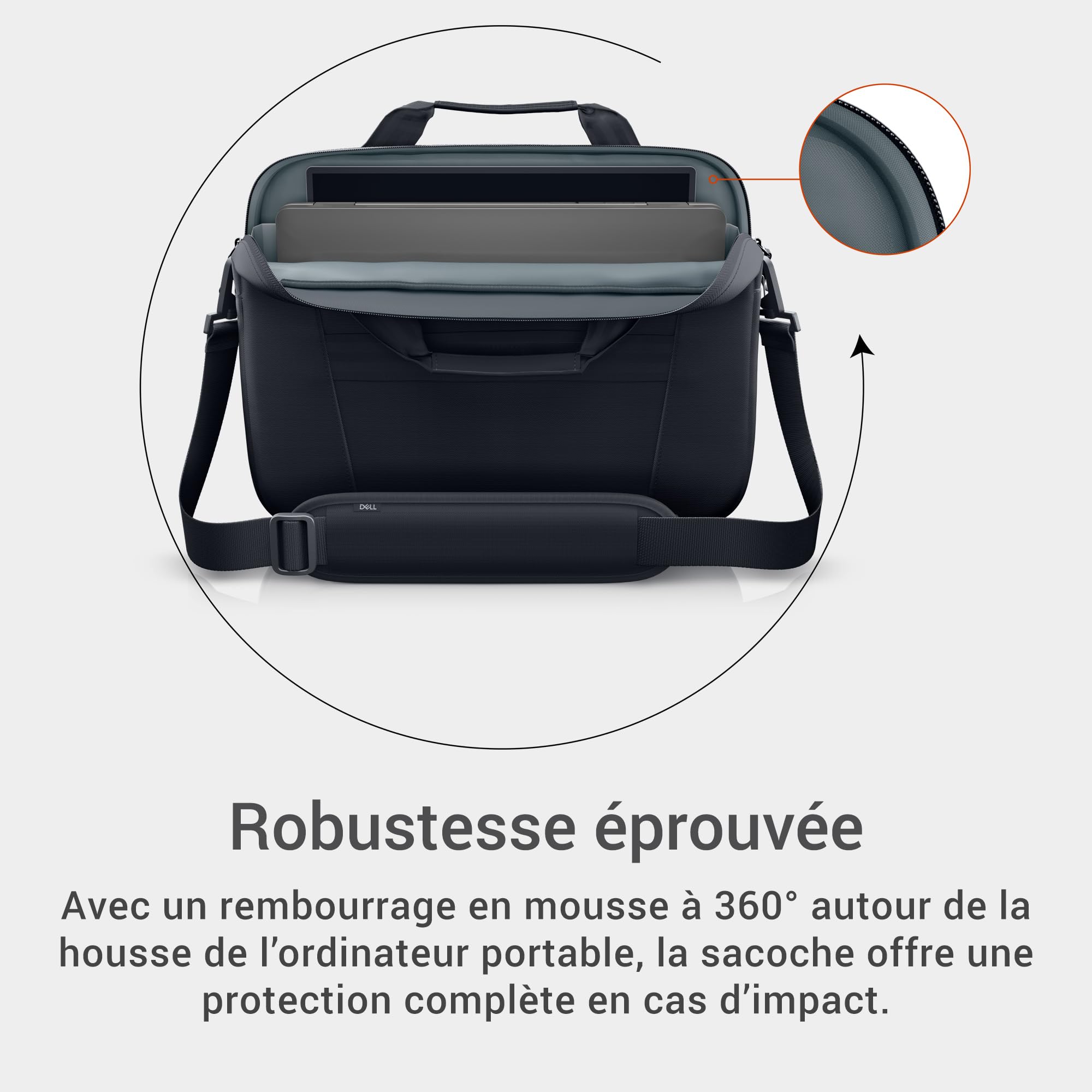 dell-ecoloop-pro-slim-sacoche-slim-pour-pc-portable-15-6-pouces-protection-mouss image 2