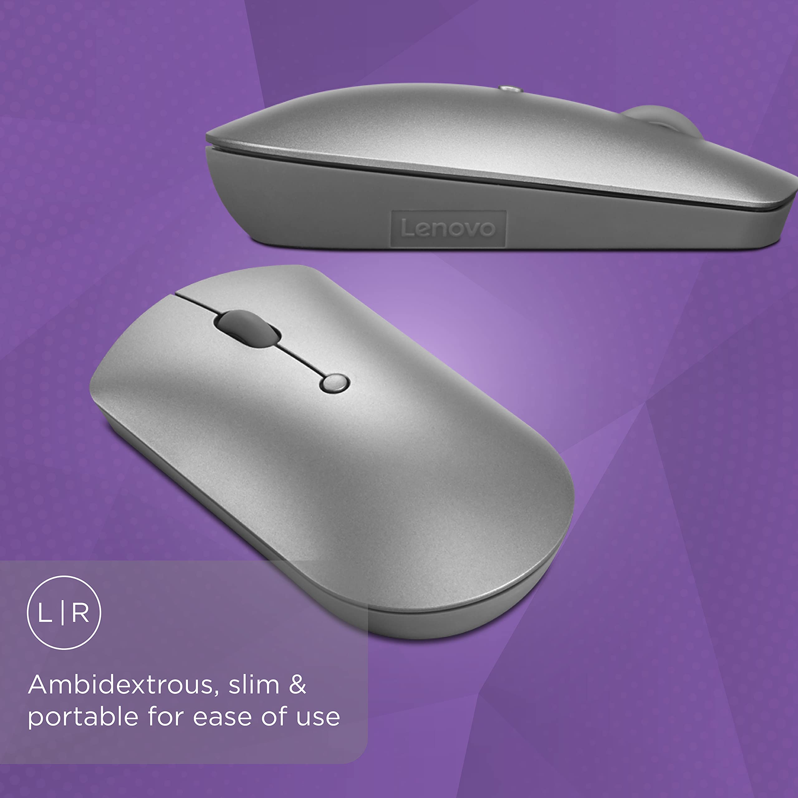 lenovo-600-souris-silencieuse-bluetooth-5-0-compacte-capteur-2400-dpi-gris image 5