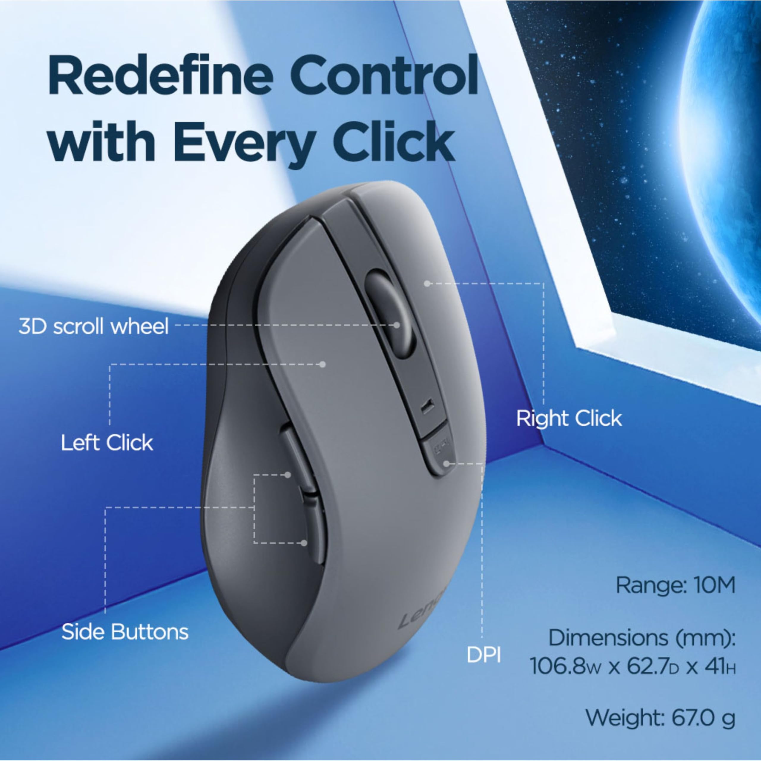 lenovo-souris-bluetooth-silencieuse-wl310-souris-sans-fil-ergonomique-dpi-r-glab image 5