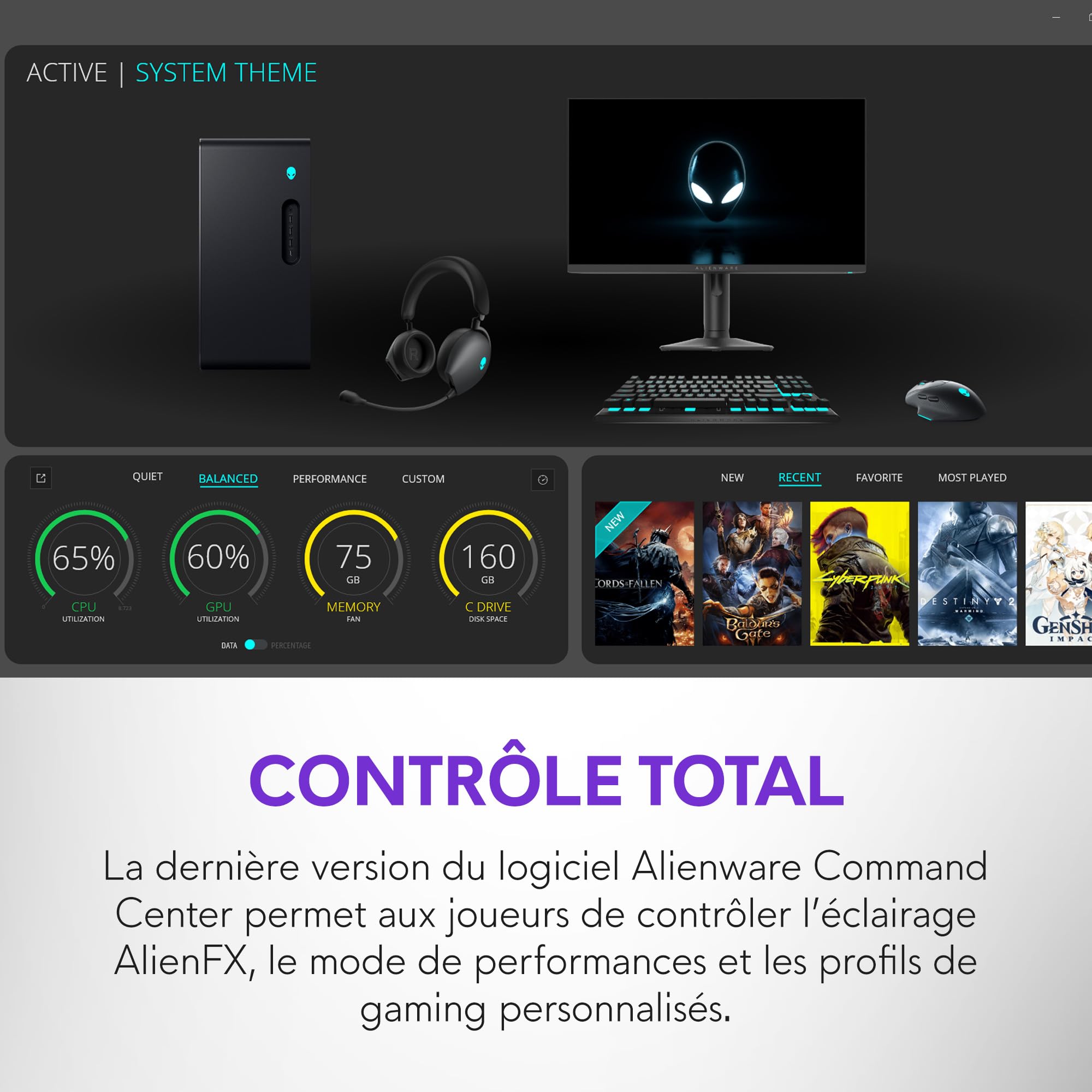 alienware-aurora-act1250-pc-de-bureau-gaming-intel-core-ultra-7-265f-rtx-5060-ti image 6