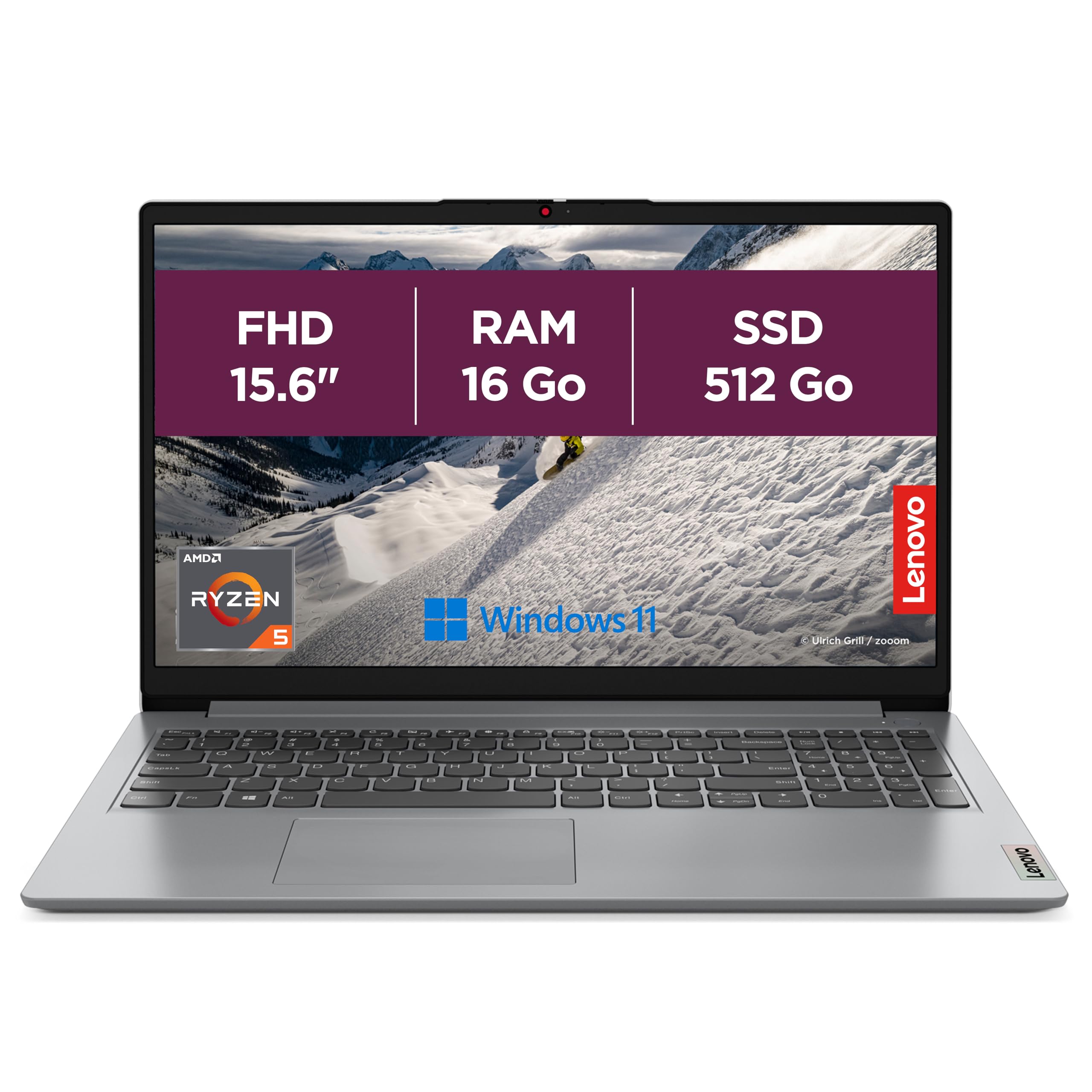 lenovo-ideapad-1-15amn7-ordinateur-portable-15-6-fhd-amd-ryzen-5-7520u-16-go-ram image 1