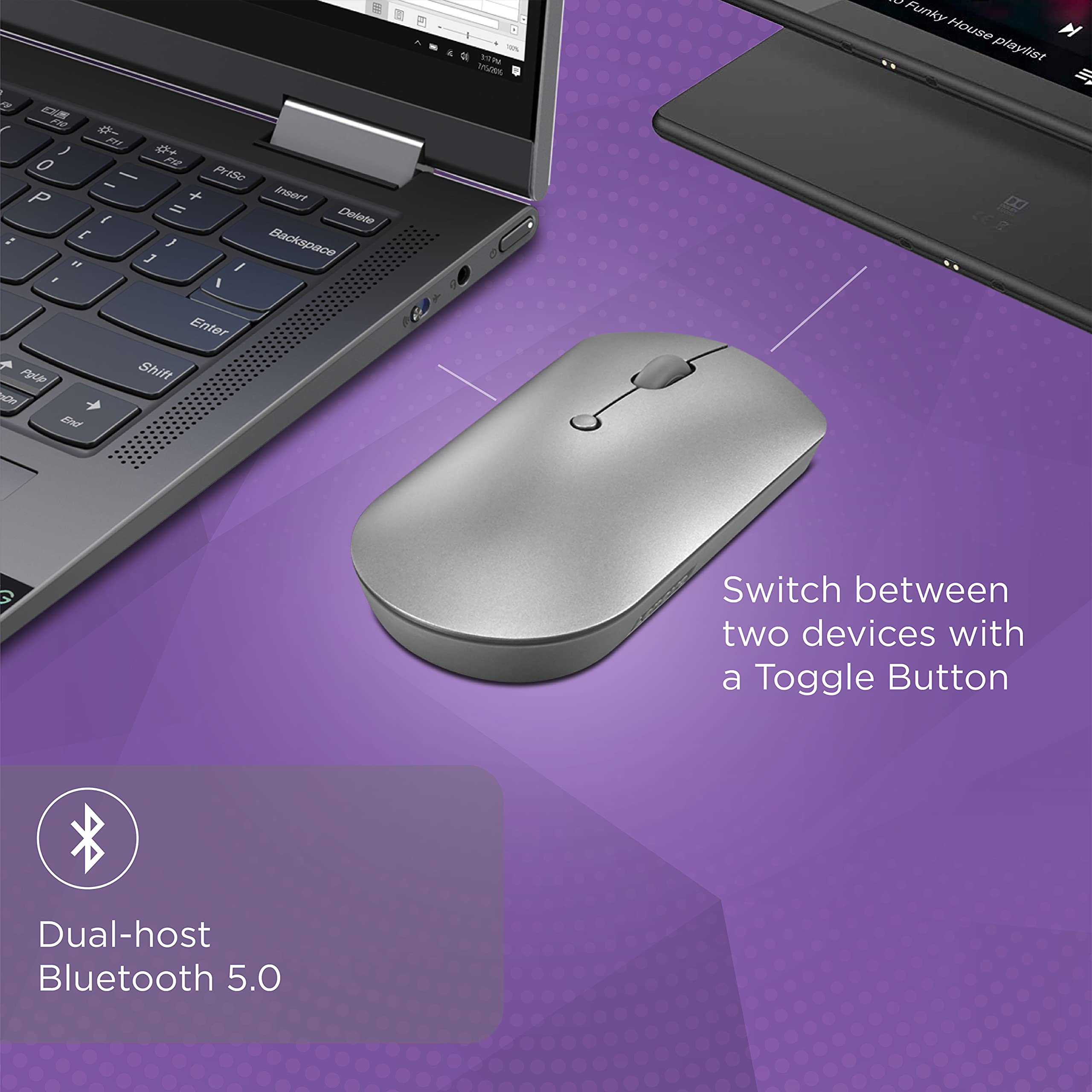 lenovo-600-souris-silencieuse-bluetooth-5-0-compacte-capteur-2400-dpi-gris image 4