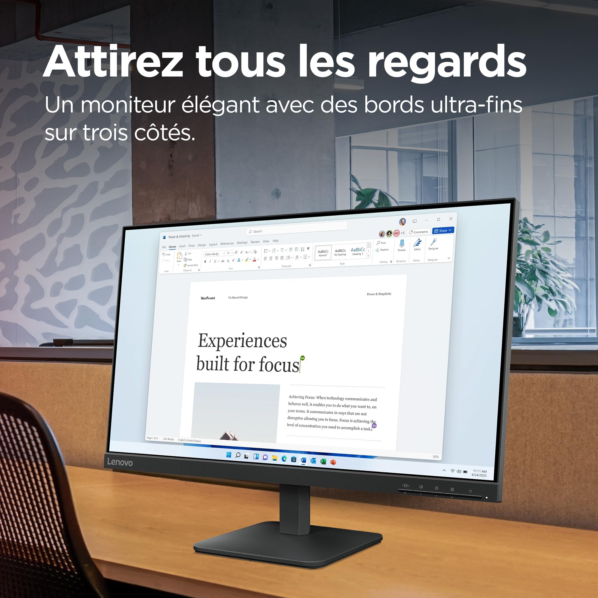 lenovo-l24-4e-cran-pc-23-8-full-hd-ips-100hz-4ms-hdmi-vga-nearedgeless-c-ble-hdm image 3
