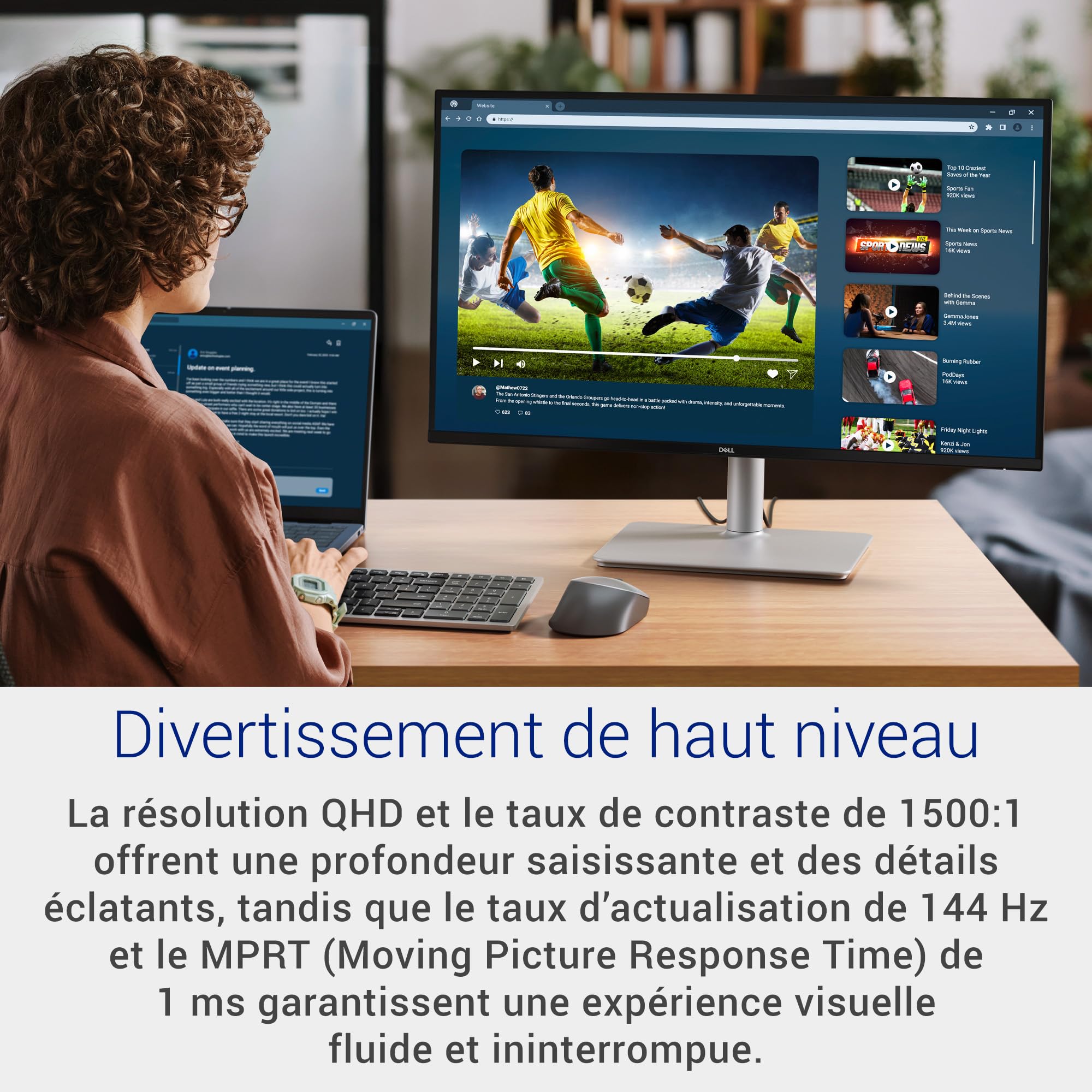 dell-27-plus-s2725dsm-27-qhd-144-hz-moniteur-ips-ergonomique-avec-haut-parleurs- image 2