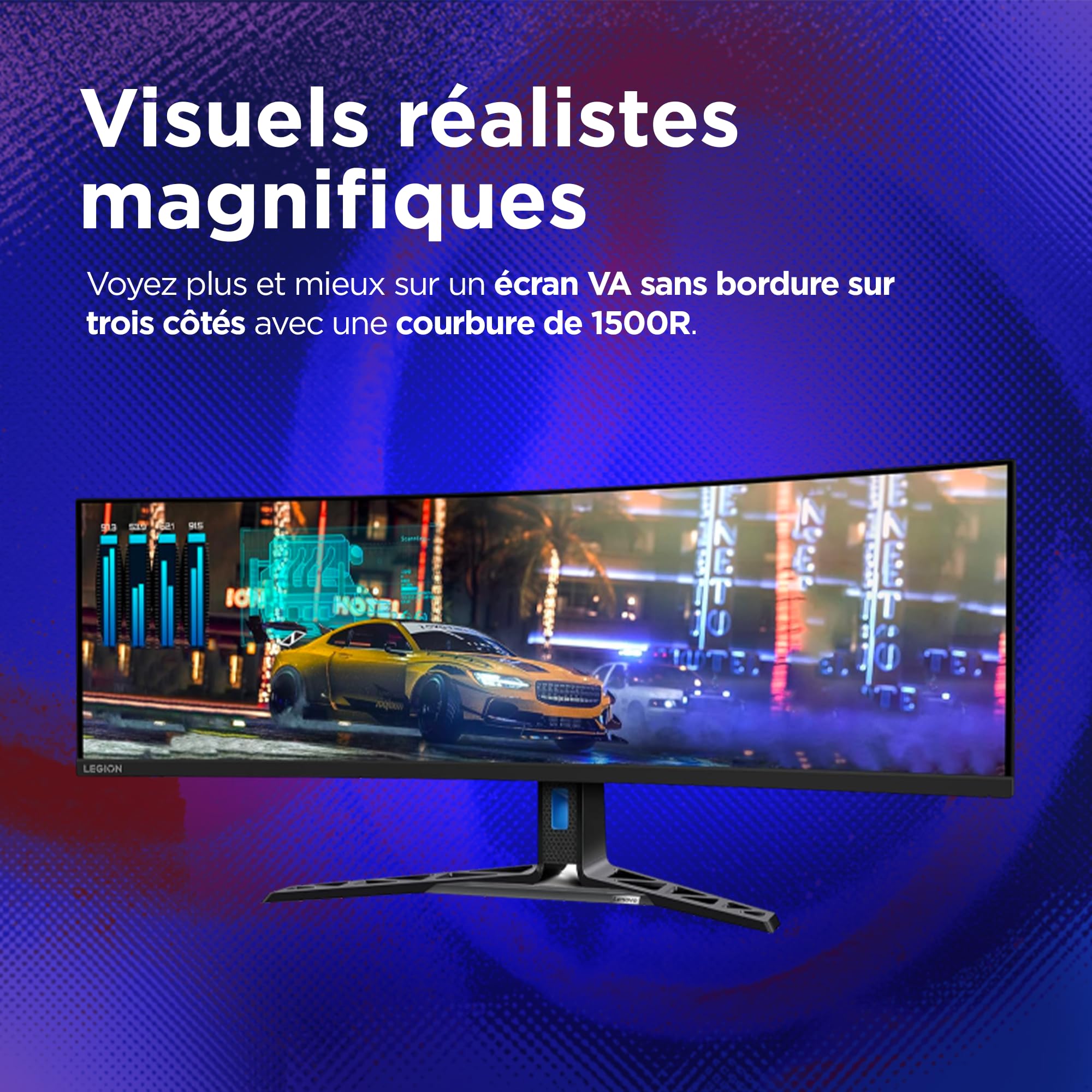 lenovo-legion-r45w-30-cran-gaming-incurv-44-5-dqhd-va-165hz-170hz-oc-1ms-mprt-fr image 2